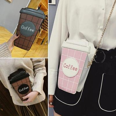 Coffee cup shape shoulder bag crossbody bag