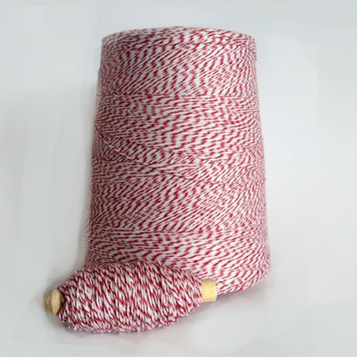 Red & white baker's twine - 25 meters