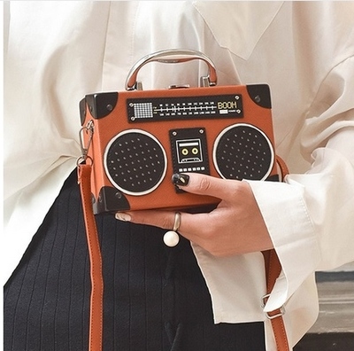 Retro Radio Box Style Handbag Shoulder Bag