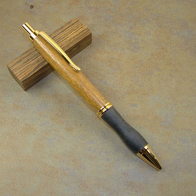 Burmese teak combo pen/pencil