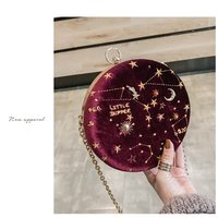 Galaxy Stars and Moon Whimsical Round Fashion Bags - Thumbnail 1