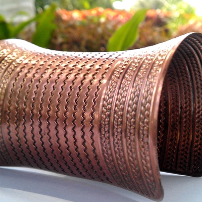  large copper zig cuff