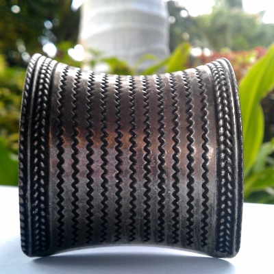Pewter zig cuff