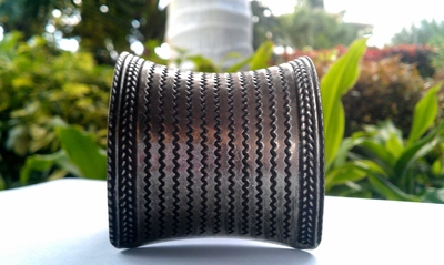 Pewter Zig Cuff
