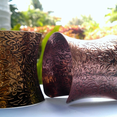 Antique floral cuff