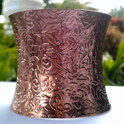 Antique floral cuff