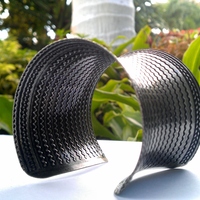 Pewter Zig Cuff - Thumbnail 1