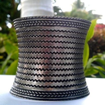 Pewter zig cuff