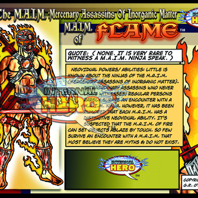 M.a.i.m. of flame (villain), step#2 : pick one ally/nemesis