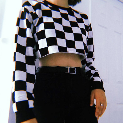 Free shipping-cyber goth hecker cropped shirt - Thumbnail 4