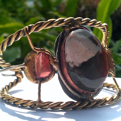 Indian cuff w/ stone (available in three stones)