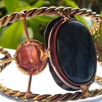 Indian Cuff w/ Stone (available in three stones) - Thumbnail 1