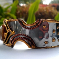 Small Indian Cuff w/ Stone - Thumbnail 2