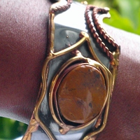 Small Indian Cuff w/ Stone - Thumbnail 3