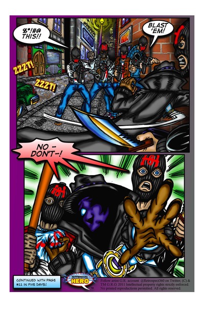 Inked Comic Book Action Page In Full Color, Step#4 Choose Art Order(s)