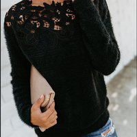 Long-Sleeved Knit Sweater - Thumbnail 3