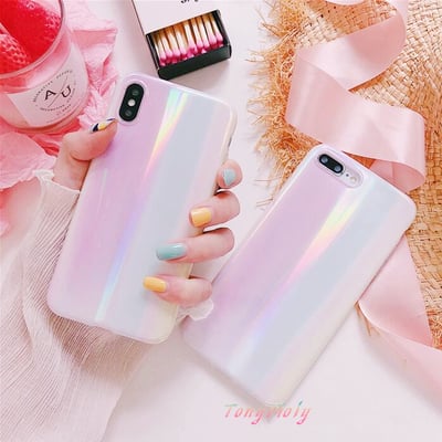 Pastel hologram iphone case