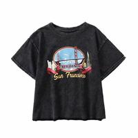 San Francisco Golden Gate Bridge Printed Top - Thumbnail 2