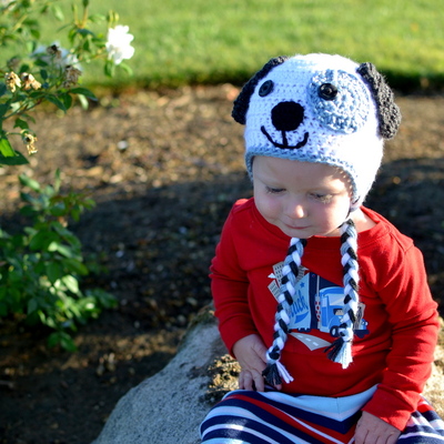 Puppy beanie size nb-12months