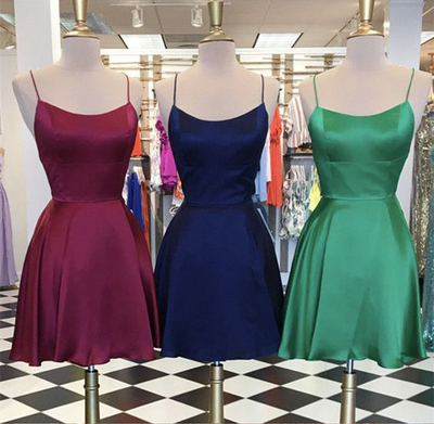 2019 Short Dresses,Simple Short Prom Dresses,Cross Back Prom Dresses,Cheap Short Prom Dresses,Short Homcoming Dresses