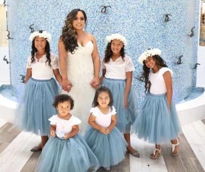 Sweet Two Piece Flower Girl Dresses Top with Lace