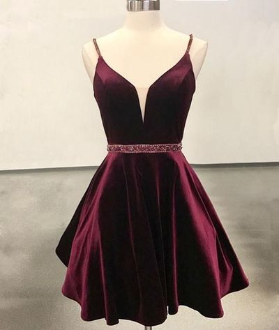 2020 Prom Dresses,Velvet Prom Dresses,Simple Short Prom Dresses,Cheap Short Prom Dresses,Short Homcoming Dresses