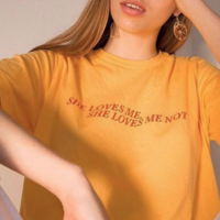Free Shipping-"SHE LOVES ME,SHE LOVES ME NOT" TEE  - Thumbnail 1