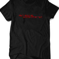 Free Shipping-"SHE LOVES ME,SHE LOVES ME NOT" TEE  - Thumbnail 3