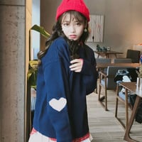 Sweet Heart Knit Sweater - Thumbnail 4