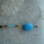 (H) Hair Jewelry/Gold and Turquoise Beads-1