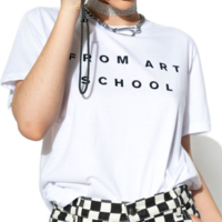 Free Shipping-"FROM ART SCHOOL" TEE - Thumbnail 1