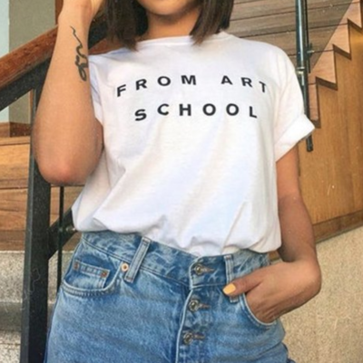 Free Shipping-"FROM ART SCHOOL" TEE