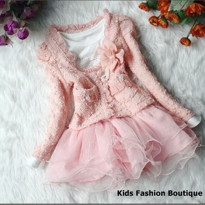Girls beautiful 2-pieces dress & jacket outfit