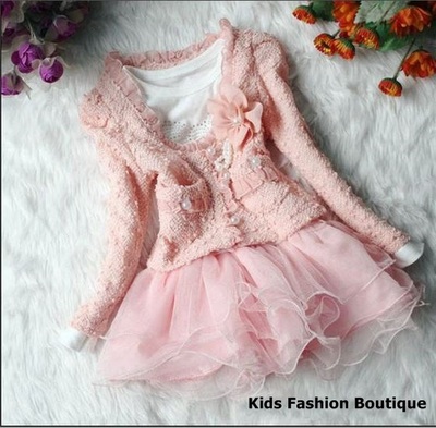 Girls beautiful 2-pieces dress & jacket outfit