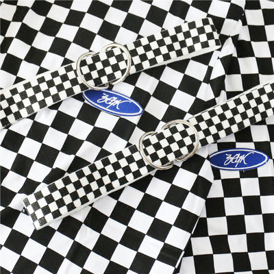 Free Shipping-CHECKER CANVAS BELT 