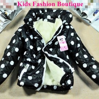 Girls black & white polka dot jacket