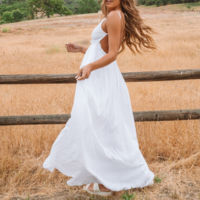 Sexy Lace Sling Chiffon Splicing Halter Dress - Thumbnail 2