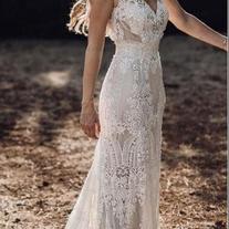 Full Lace Mermaid Wedding Dresses V Neck Cap Sleeve Bridal Gowns Bohemian Beach Garden Custom Made vestido de novia