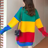 Color Block Knit Sweater - Thumbnail 2