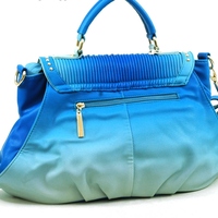 "Jackie" Studded Ruched Satchel- - Thumbnail 3