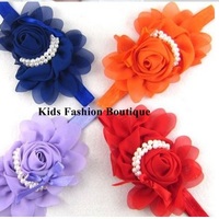 Baby, Toddler, Girls Headbands adorned with Pearls. - Thumbnail 1