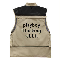 "PLAYBOY" UTILITY TACTICAL VEST IN KHAKI - Thumbnail 1