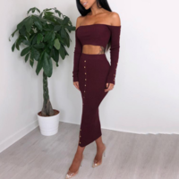 Fashion Long Sleeve Two-Piece Dress - Thumbnail 4