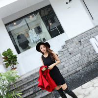 Thick Heel Black Over the Knee Boots - Thumbnail 2