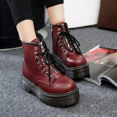 Lace up Leather Ankle Boots