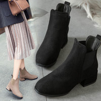 Black and Brown Classy Winter Ankle Boots - Thumbnail 2