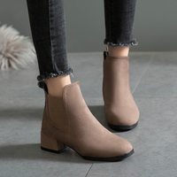 Black and Brown Classy Winter Ankle Boots - Thumbnail 4