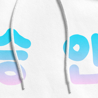 PASTEL GOTH "OK" IN KOREAN HOODIE WHITE - Thumbnail 2