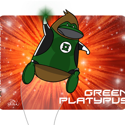 I, platypus: green platypus/lantern large print