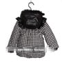 Girls Black & White Jacket with Hood-1